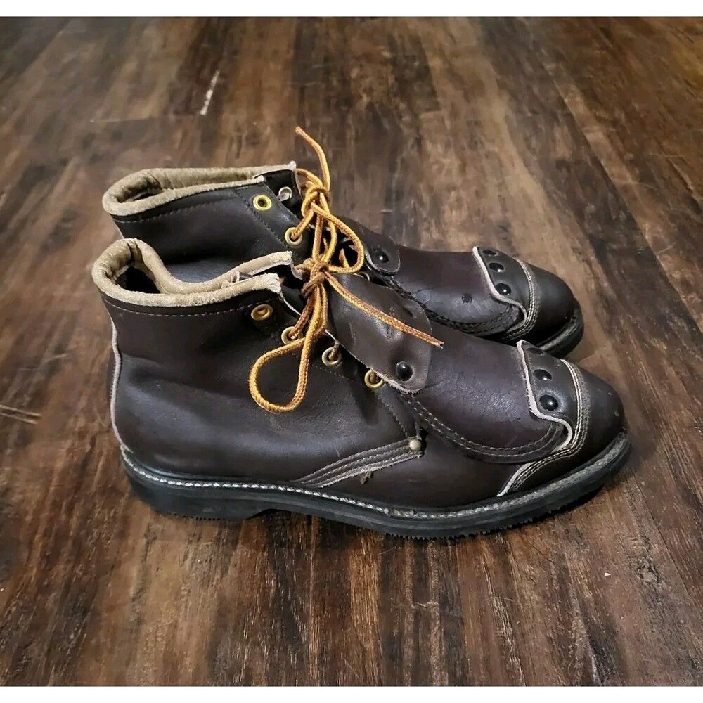 Vintage Biltrite ANSI Z41-PT83 /75 Boots Brown Leather Steel Toe Men's 7